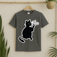 Black Cat I Found This Humerus Funny T-Shirt