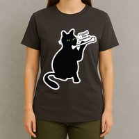 Black Cat I Found This Humerus Funny T-Shirt