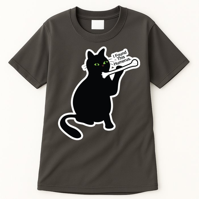 Black Cat I Found This Humerus Funny Tall T-Shirt