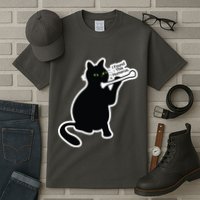 Black Cat I Found This Humerus Funny Tall T-Shirt