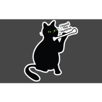 Black Cat I Found This Humerus Funny Bumper Sticker