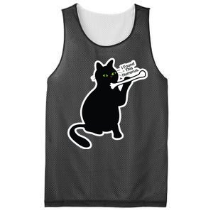 Black Cat I Found This Humerus Funny Mesh Reversible Basketball Jersey Tank