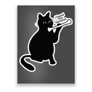 Black Cat I Found This Humerus Funny Poster