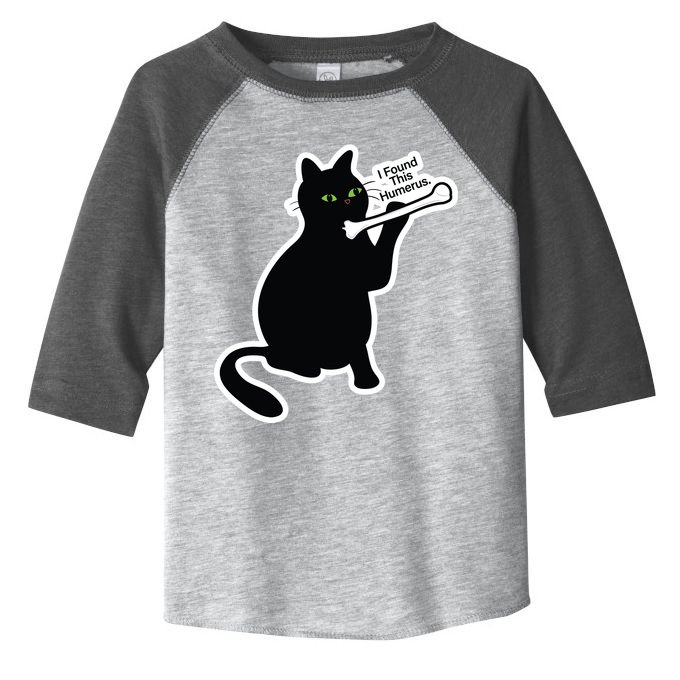 Black Cat I Found This Humerus Funny Toddler Fine Jersey T-Shirt
