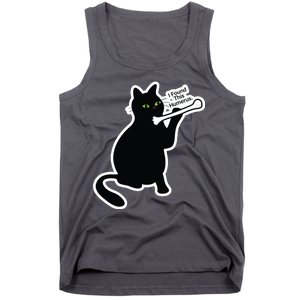 Black Cat I Found This Humerus Funny Tank Top