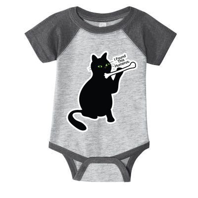 Black Cat I Found This Humerus Funny Infant Baby Jersey Bodysuit