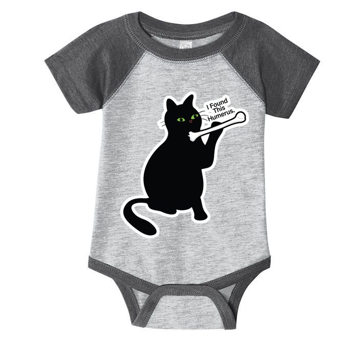 Black Cat I Found This Humerus Funny Infant Baby Jersey Bodysuit