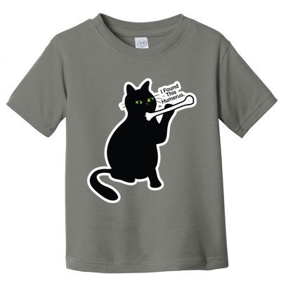 Black Cat I Found This Humerus Funny Toddler T-Shirt