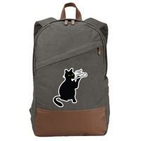 Black Cat I Found This Humerus Funny Cotton Canvas Backpack