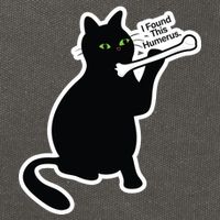 Black Cat I Found This Humerus Funny Cotton Canvas Backpack