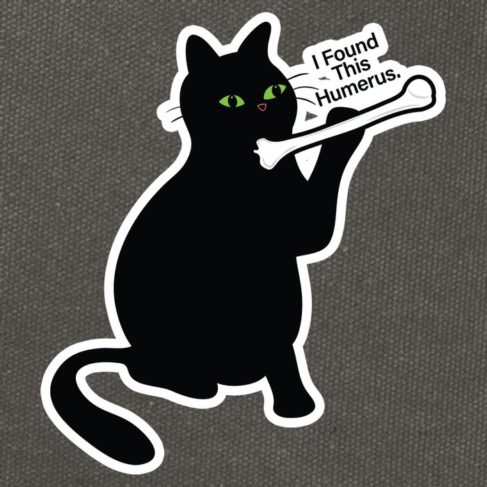 Black Cat I Found This Humerus Funny Cotton Canvas Backpack