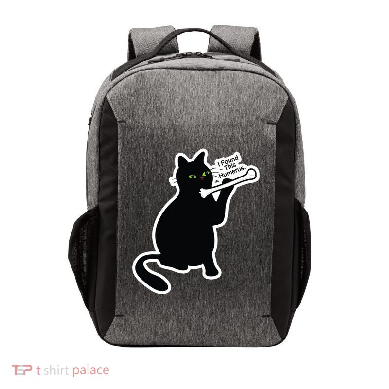 Black Cat I Found This Humerus Funny Vector Backpack