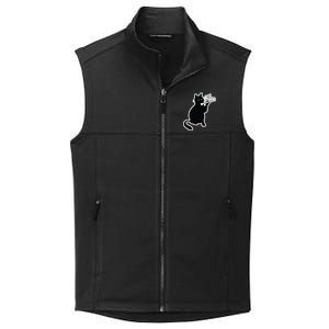 Black Cat I Found This Humerus Funny Collective Smooth Fleece Vest