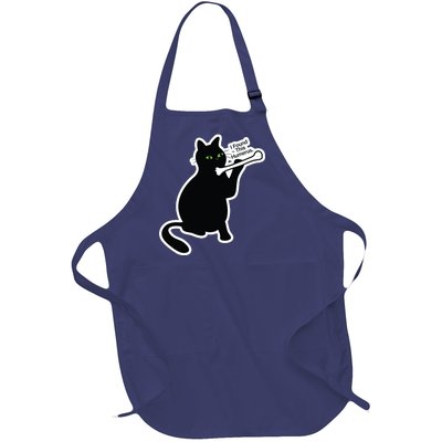 Black Cat I Found This Humerus Funny Full-Length Apron With Pockets