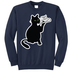 Black Cat I Found This Humerus Funny Sweatshirt