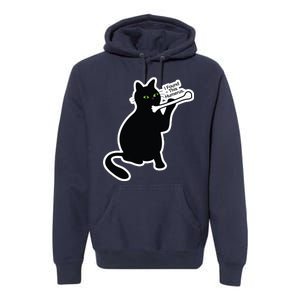 Black Cat I Found This Humerus Funny Premium Hoodie