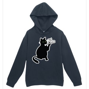 Black Cat I Found This Humerus Funny Urban Pullover Hoodie