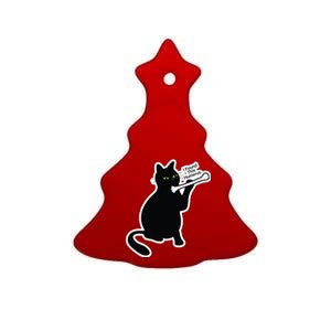 Black Cat I Found This Humerus Funny Ceramic Tree Ornament