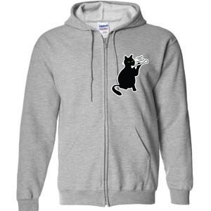 Black Cat I Found This Humerus Funny Full Zip Hoodie