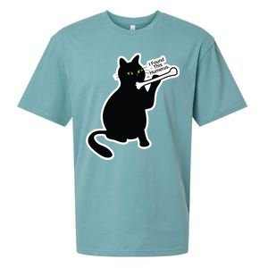 Black Cat I Found This Humerus Funny Sueded Cloud Jersey T-Shirt