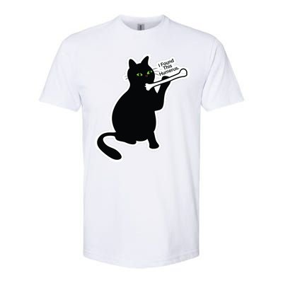 Black Cat I Found This Humerus Funny Softstyle® CVC T-Shirt