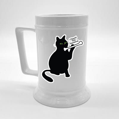 Black Cat I Found This Humerus Funny Beer Stein