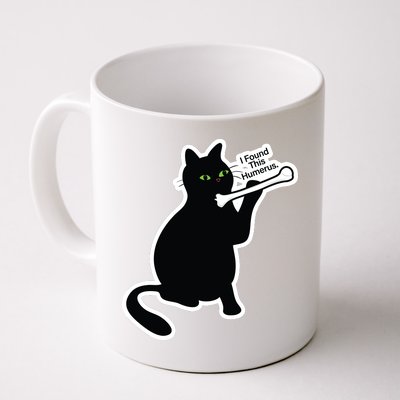 Black Cat I Found This Humerus Funny Coffee Mug