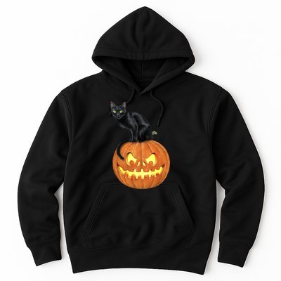Black Cat Jack O' Lantern Pumpkin Hoodie