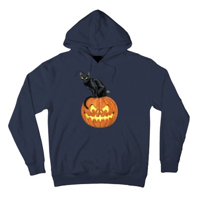 Black Cat Jack O' Lantern Pumpkin Hoodie