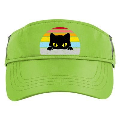 Black Cat Peaking Vintage Adult Drive Performance Visor