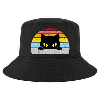 Black Cat Peaking Vintage Cool Comfort Performance Bucket Hat