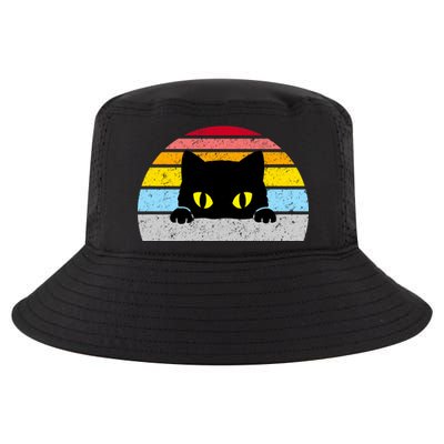 Black Cat Peaking Vintage Cool Comfort Performance Bucket Hat