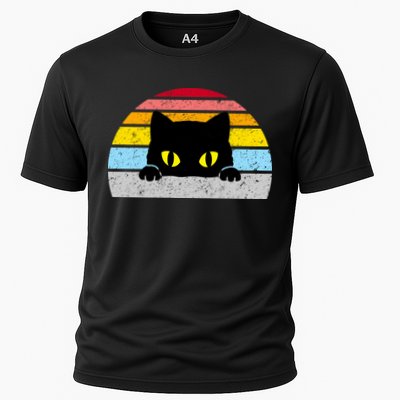 Black Cat Peaking Vintage Performance Shirt