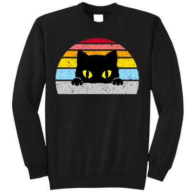 Black Cat Peaking Vintage Sweatshirt