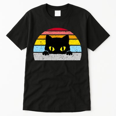 Black Cat Peaking Vintage Tall T-Shirt