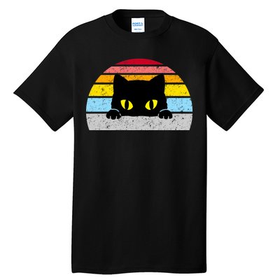 Black Cat Peaking Vintage Tall T-Shirt