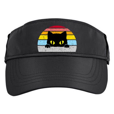 Black Cat Peaking Vintage Adult Drive Performance Visor