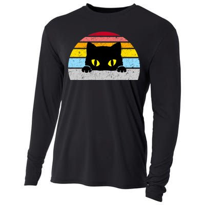 Black Cat Peaking Vintage Cooling Performance Long Sleeve Crew