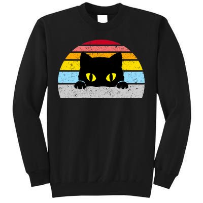 Black Cat Peaking Vintage Tall Sweatshirt