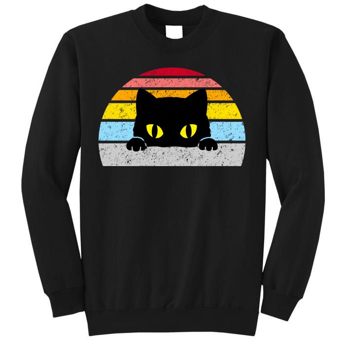 Black Cat Peaking Vintage Tall Sweatshirt