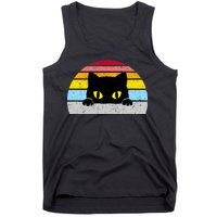 Black Cat Peaking Vintage Tank Top