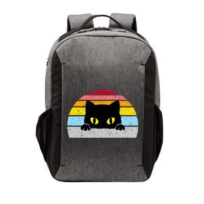 Black Cat Peaking Vintage Vector Backpack