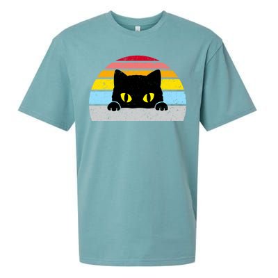 Black Cat Peaking Vintage Sueded Cloud Jersey T-Shirt