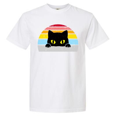 Black Cat Peaking Vintage Garment-Dyed Heavyweight T-Shirt