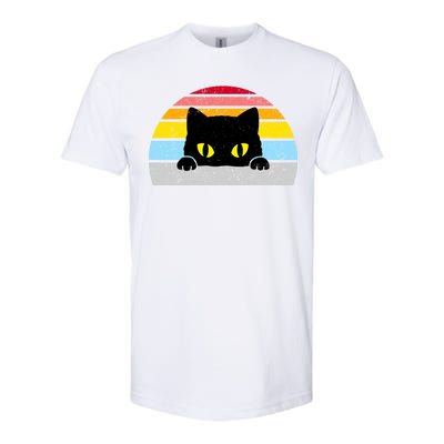 Black Cat Peaking Vintage Softstyle CVC T-Shirt