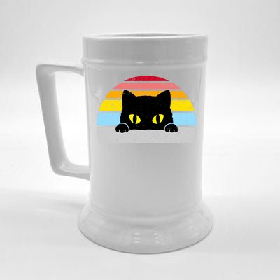 Black Cat Peaking Vintage Beer Stein