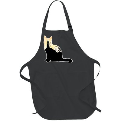 Black Cat Spooky Town Full-Length Apron With Pockets