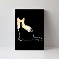 Black Cat Spooky Town Canvas