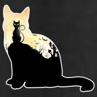 Black Cat Spooky Town Adult Drive Performance Visor