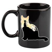 Black Cat Spooky Town 11oz C Handle Ceramic Mug